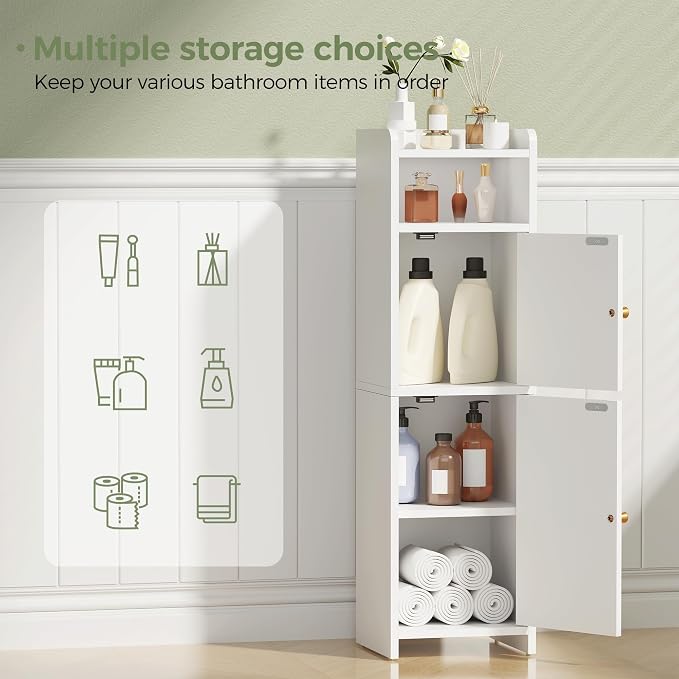 BEWISHOME Small Bathroom Cabinet, Bathroom Storage Cabinet - Image 6