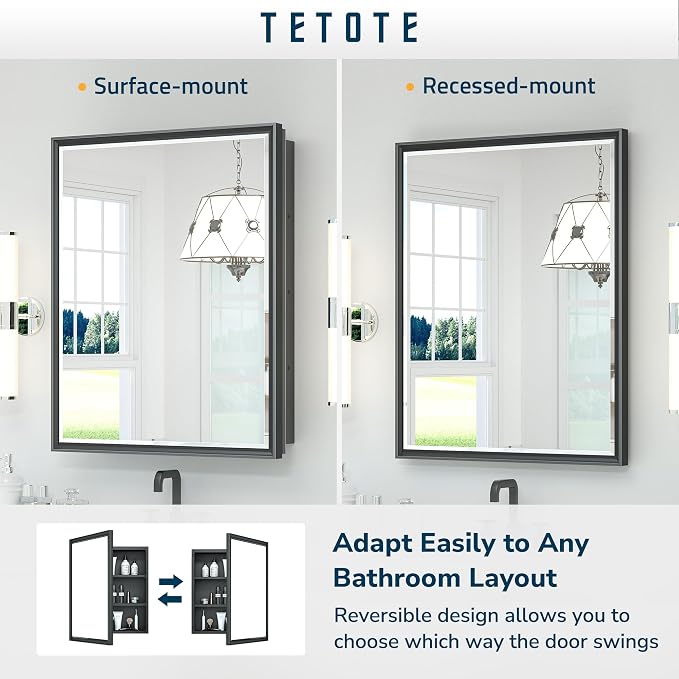 TETOTE 48x30 Inch Medicine Cabinet - Image 6