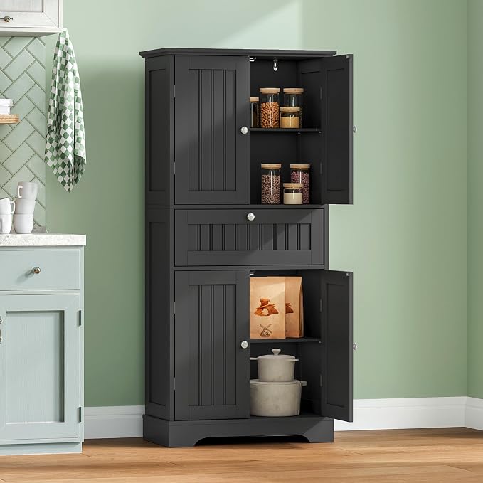 ChooChoo 51" H Tall Bathroom Floor Cabinet, Modern Bathroom Storage Cabinet - Image 7