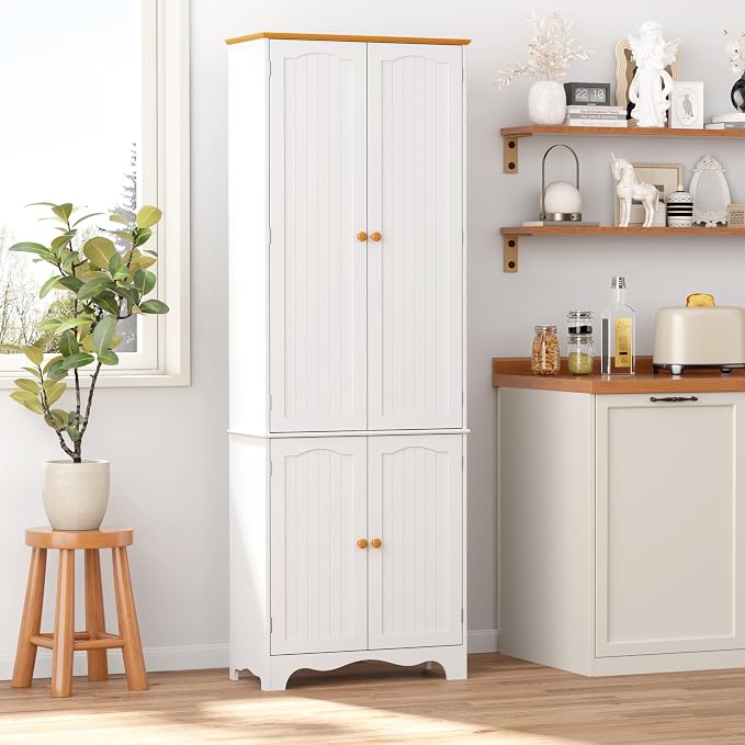 Yusong 72'' Tall Kitchen Pantry Cabinet, Freestanding Storage Cabinet - Image 9