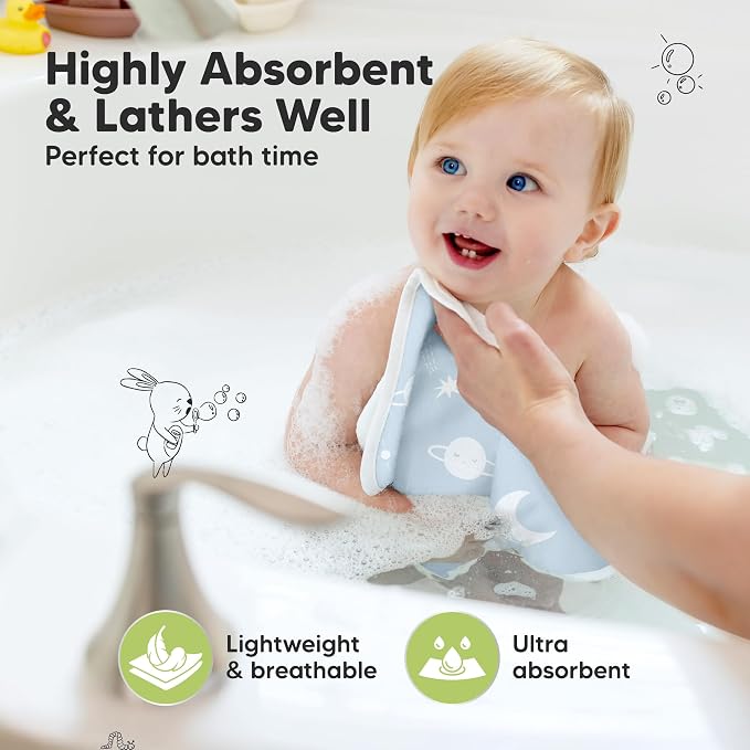 6-Pack Cotton Baby Washcloths for Newborn - Image 4