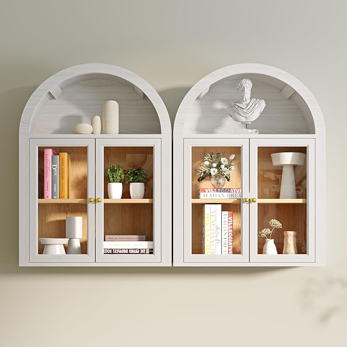 Arched Wall Mounted Display Medicine Cabinets by Furnaza