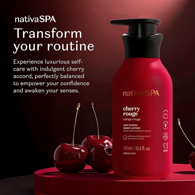 O Boticário Nativa SPA Cherry Rouge Velvety Body Lotion, Bold Oriental Amber - Image 2