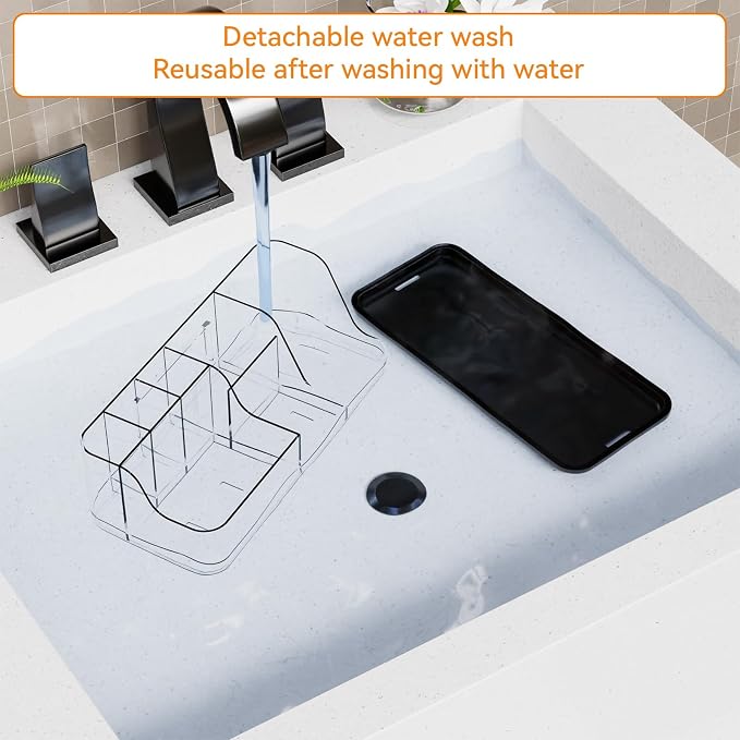 Yieach Mens Bathroom Organizer and Storage, Large 7 Slot Vanity Bathroom - Image 5