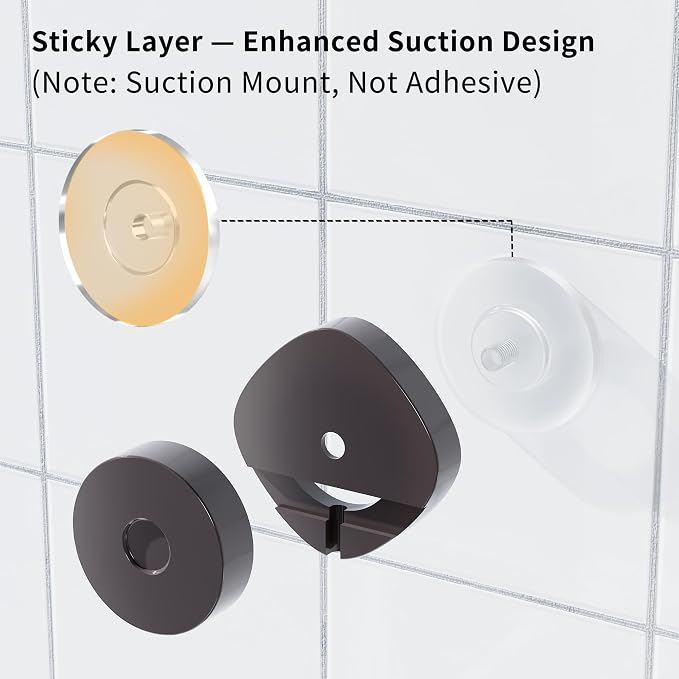 KEGII Suction Cup Shower Caddy – 3 Pack Suction Cup Shelf - Image 4