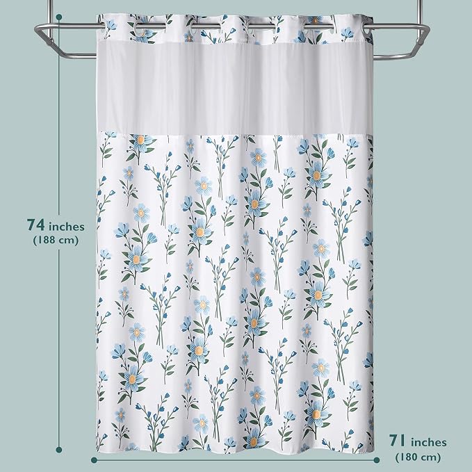 Lagute SnapHook Floral Shower Curtain - Image 6