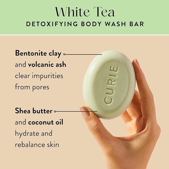 Curie White Tea Detoxifying Body Wash Bar – Sulfate-Free, Vegan Cleansing Bar - Image 2