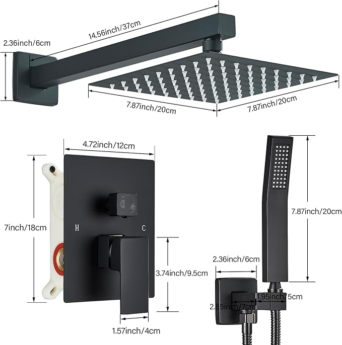 Shower Faucet Matte Black Shower System - Image 7