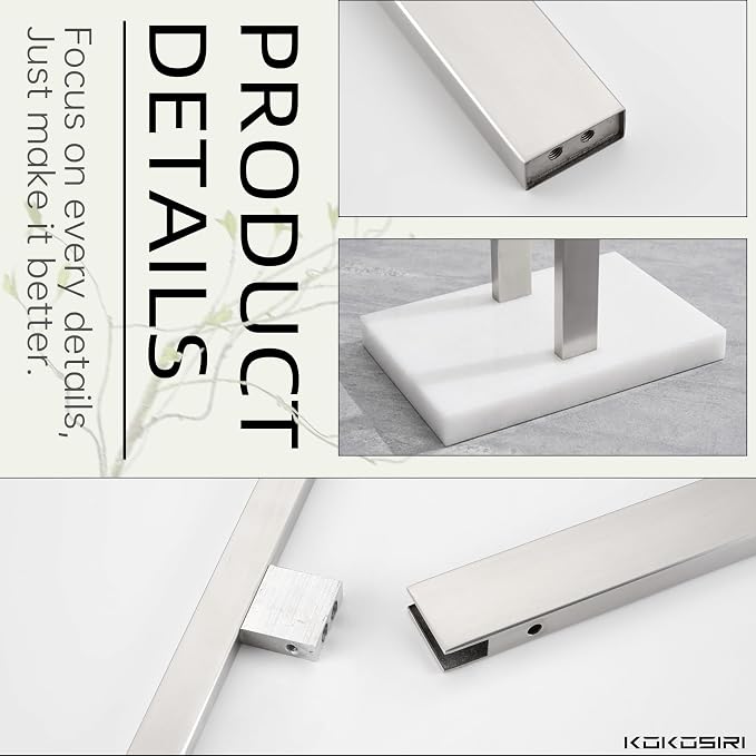 KOKOSIRI Bathroom Towel Racks 2-Tier Standing Towel Bars - Image 5