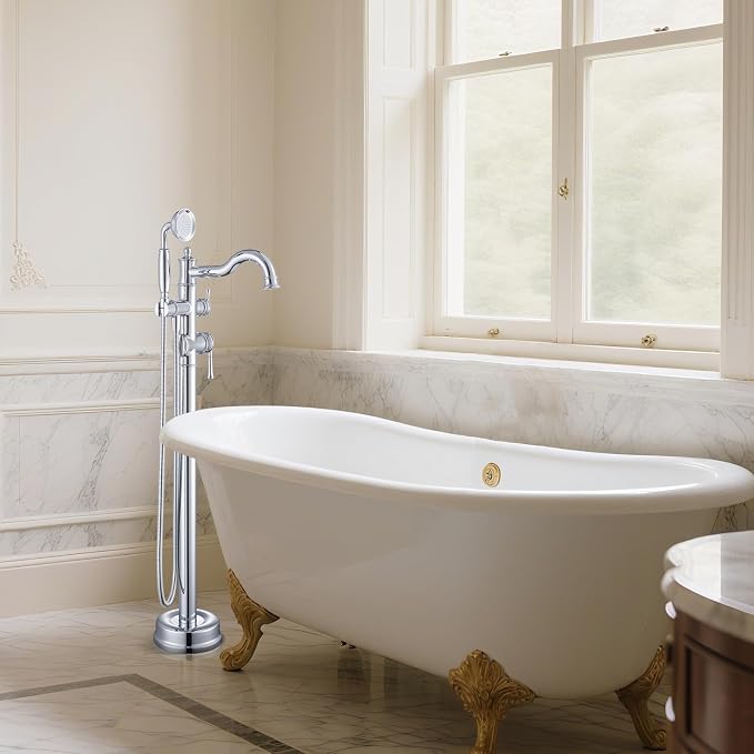 Free Standing Tub Faucet, Qinkell Classic Roman Freestanding Tub Faucets by QinkellSanitaryWare