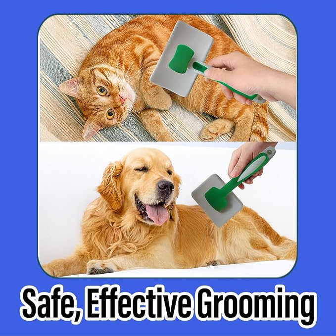 2 Pcs Self Cleaning Slicker Brush & Bath Brush - Image 5
