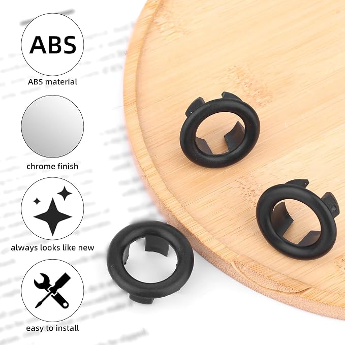 10pcs Sink Overflow Ring, Chrome Plated Bathroom Sink Overflow Trim Ring Cover - Image 4