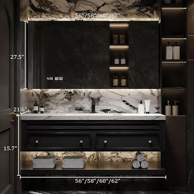60IN Bathroom Vanity with Sink - Image 2