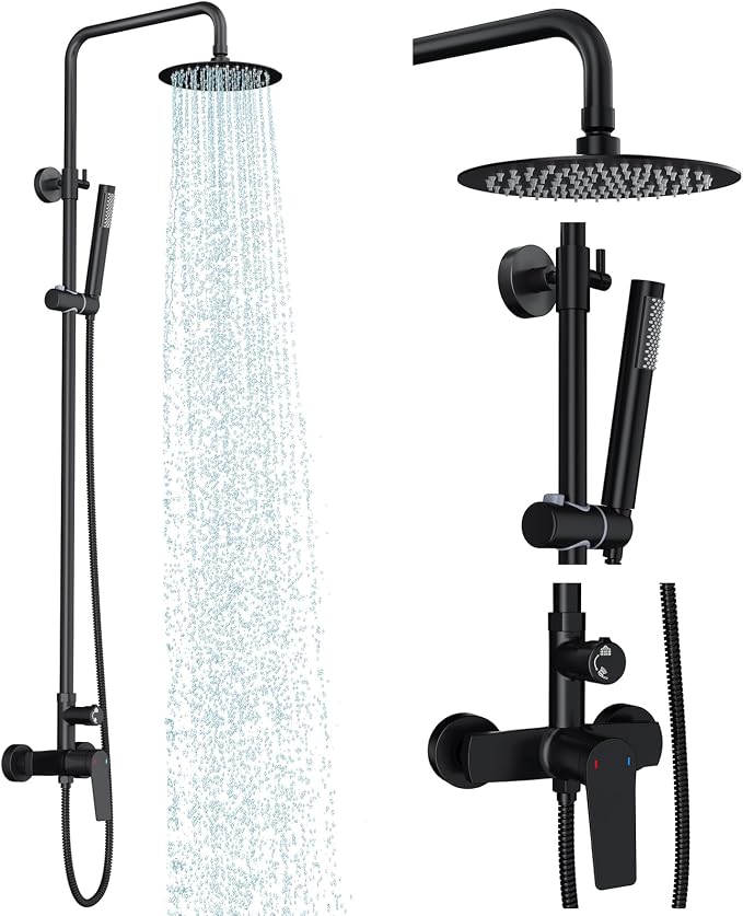 Rainsworth Outdoor Shower Kit Matte Black by Rainsworth