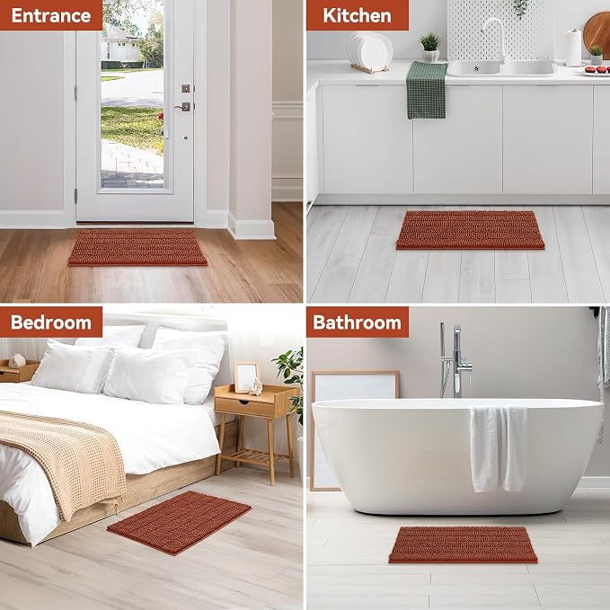 Bcoimo 30"×20" Chenille Bath Mat – Non-Slip - Image 7