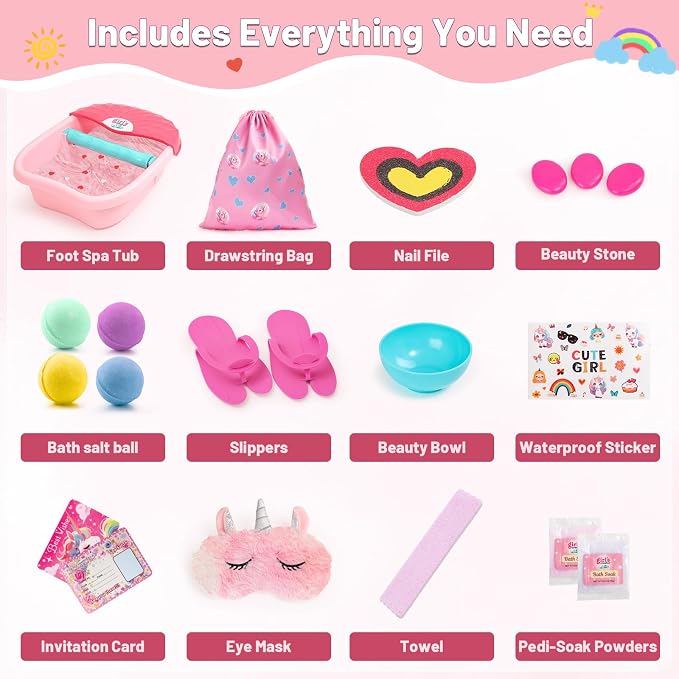 Kids Foot Spa Kit with Pedicure Set - Image 2