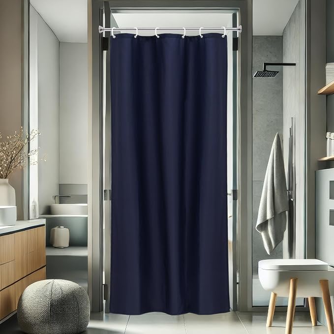 AooHome Small Shower Curtain Liner, Polyester Soft Solid Color Shower Curtain by AooHome