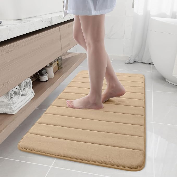 Buganda Memory Foam Bath Mat, Ultra Soft and Non-Slip Bathroom Rugs, Water by Buganda