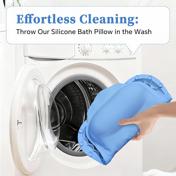 Silicone Bath Pillow for Tub Adults, 4D Air-Cushion Bathtub Pillow for Head - Image 7
