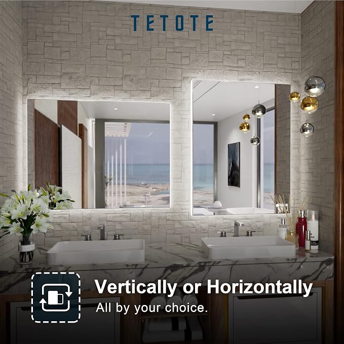 TETOTE 24x32 LED Backlit Mirror Bathroom - Image 8