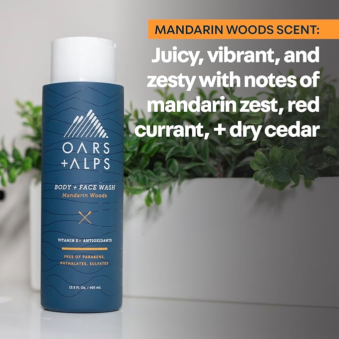 Oars + Alps Mens Moisturizing Body and Face Wash, Skin Care Infused - Image 7