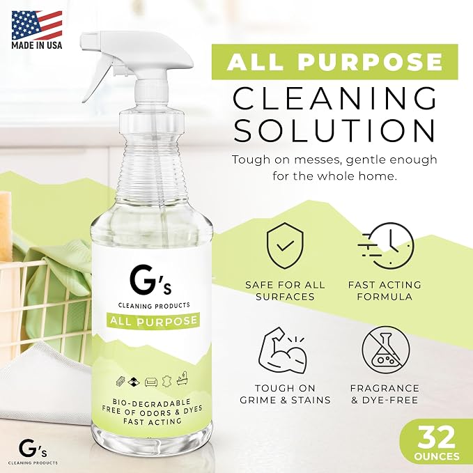 G's Cleaning Biodegradable All Purpose Cleaner – 32 oz Non-Toxic Natural - Image 2