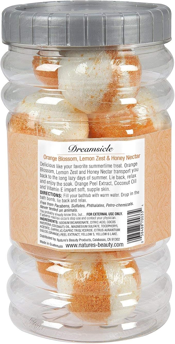 Nature's Beauty Dreamsicle Bath Bomb Gift Set Multi-Pack - Image 7