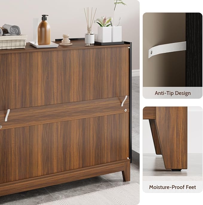 Bathroom Storage Cabinets with Drawers and Doors, Kitchen Storage Cabinet with - Image 7