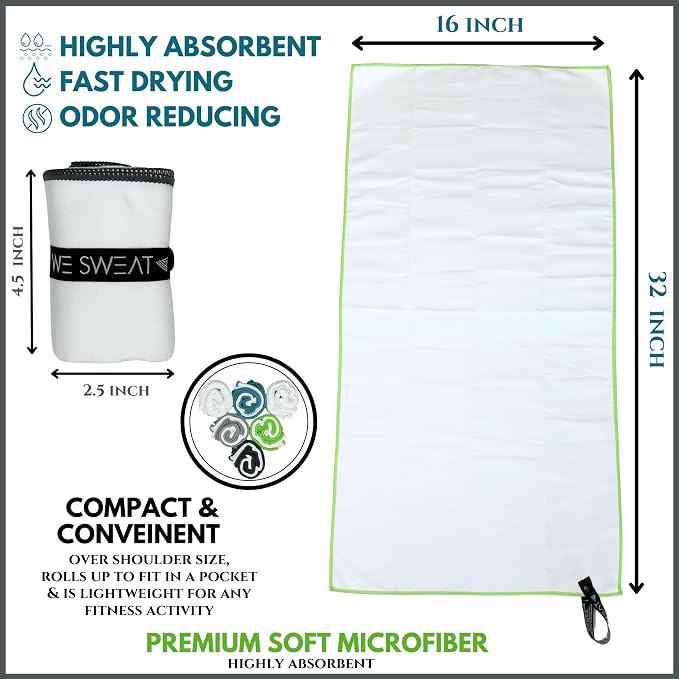 We Sweat’s Microfiber Gym Towels, Fast Drying Men & Women Workout Gear - Image 4