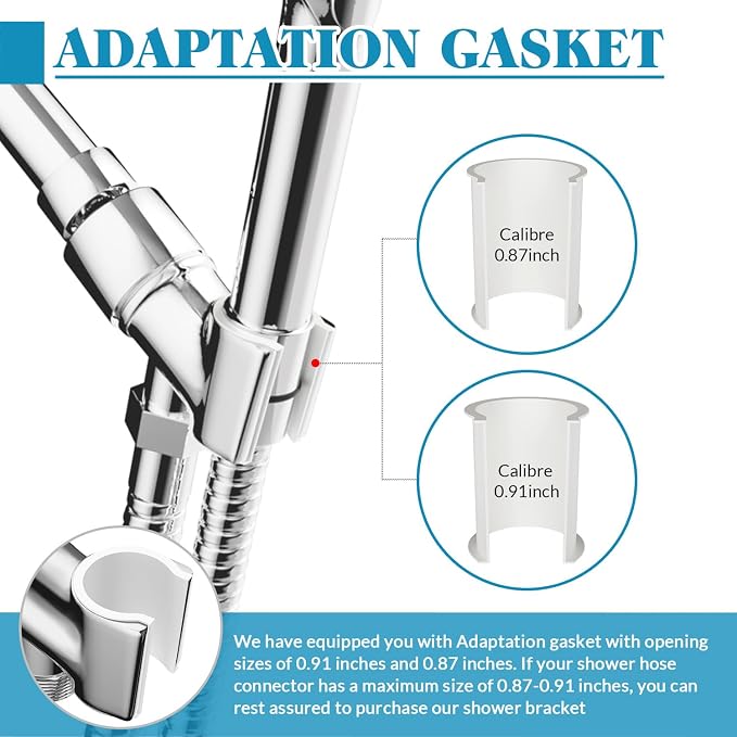 Shower Head Holder for Handheld Shower Head Adjustable Shower Arm Holder - Image 4