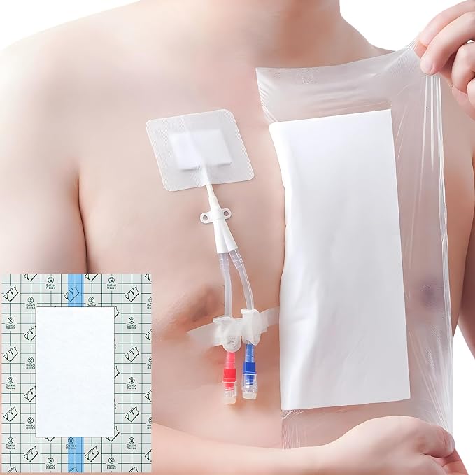 Waterproof Shower Cover Shields Dialysis Port Picc Line Chest Catheter PD by Hola+Health