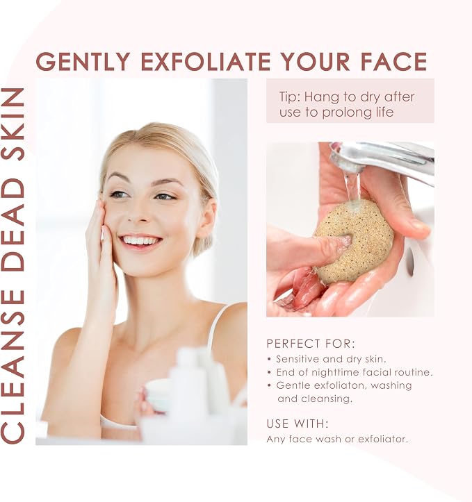 Konjac Exfoliating Face Sponge for Cleansing & Facials | Microplastic Free 100% - Image 4