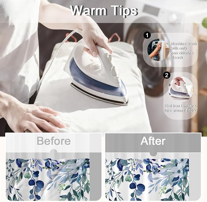 No Hook Shower Curtain and Liner Set, Bath Curtain Sets - Image 5