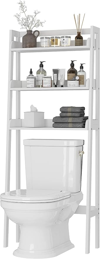 UTEX Over The Toilet Storage Shelf, 3-Tier Over Toilet Bathroom Organizer by UTEX