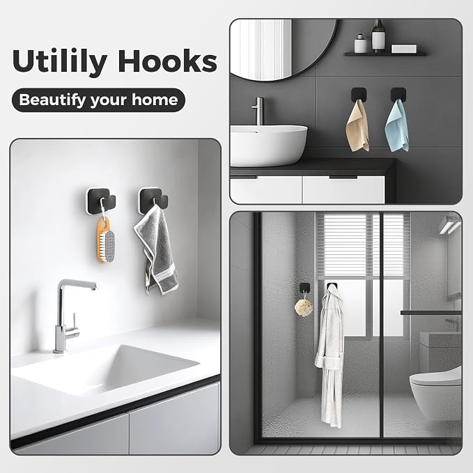 Shower Hooks for Inside Shower, Reusable Suction Cup Hooks for Glass Window - Image 6
