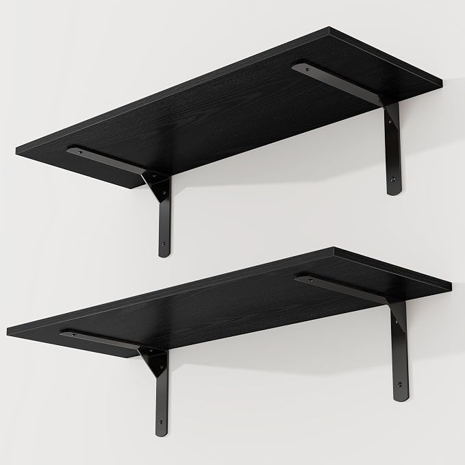 30" W x 12" D Black Floating Shelves - Image 4