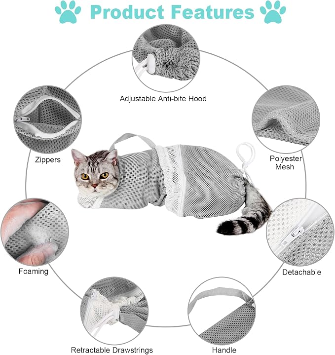 Cat Bathing Set 8-Piece - Image 2