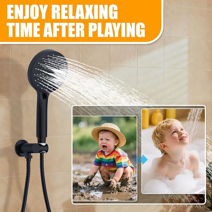 3 Functions Shower System，Modern Three-Setting 10-Inch Round Rain Shower Head - Image 5