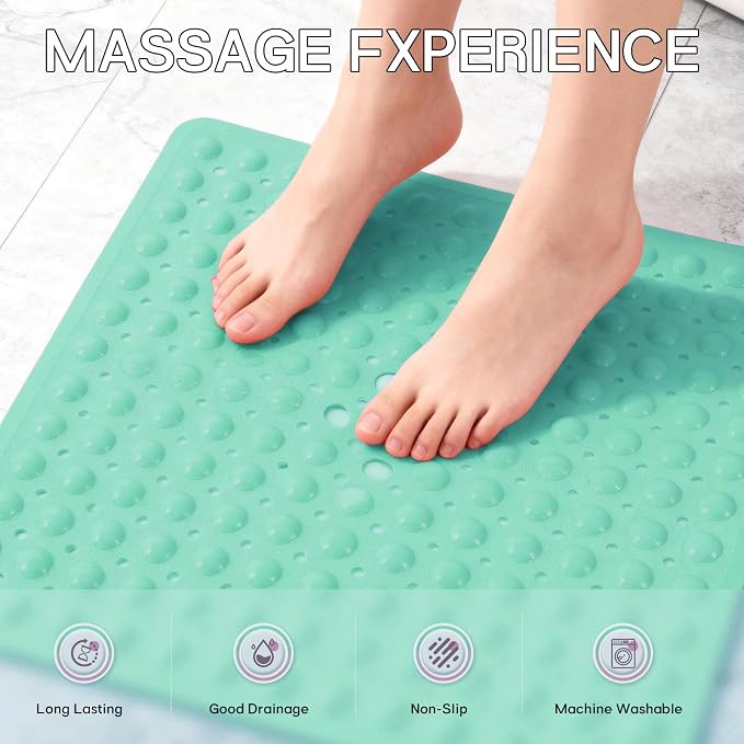 Anti-Slip Bathtub Shower mat, 20.8×20.8（Approximately 53×53cm） inch Soft - Image 4