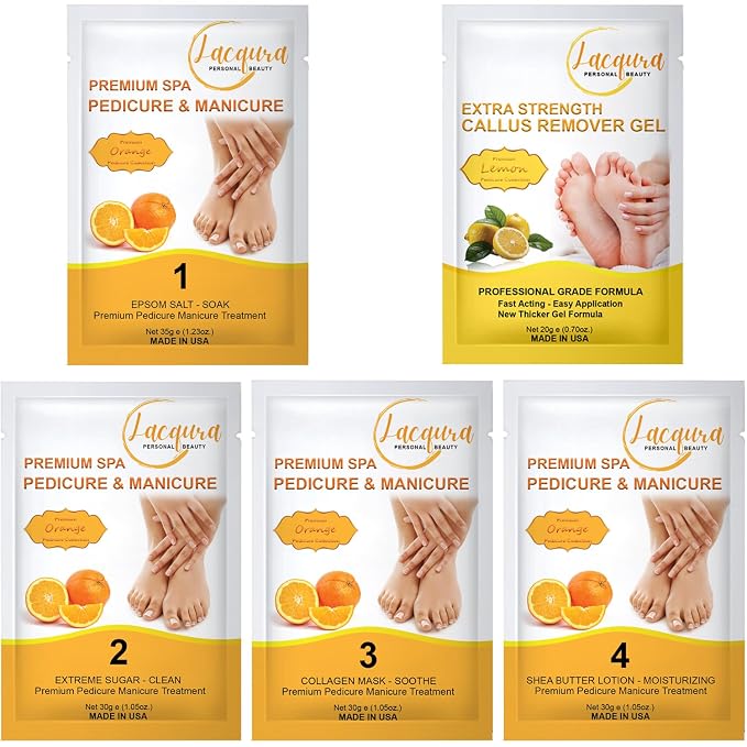 Epsom Salt Soak, Callus Remover Gel, Extreme Sugar Scrub, Collagen Mask & Shea - Image 2