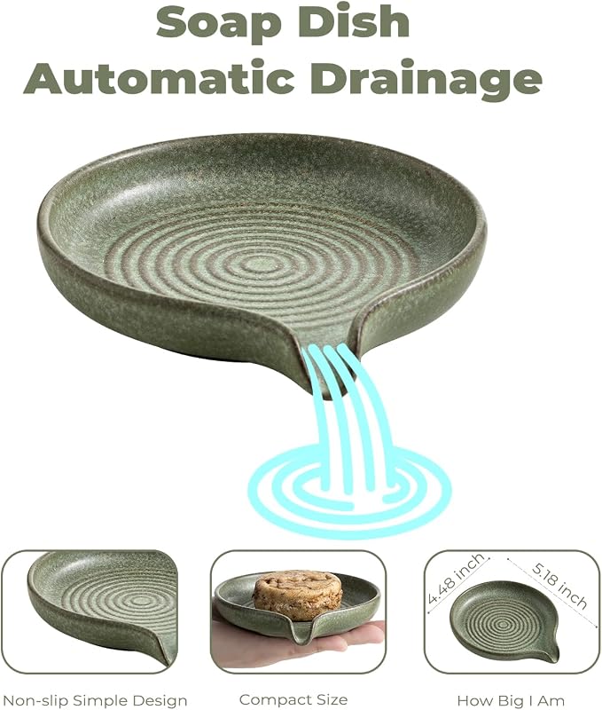 Soap Dishes, Ceramic Shower Soap Dish - Image 2