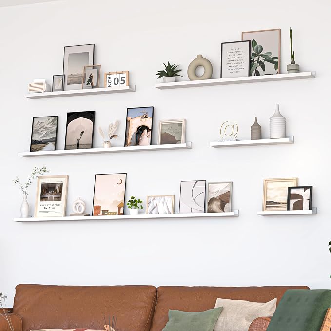 Heimlove Picture Ledge Shelf, Floating Shelves Set of 2, 36 Inches Picture Shelf - Image 4