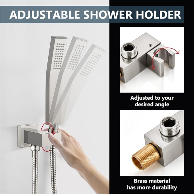 Aolemi Ceiling Mount Shower System Rain Shower Head - Image 4