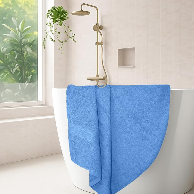 RIVERSIDE 100% Ring Spun Cotton Large Bath Towels Set of 4, 27 x 54 Inches – - Image 2