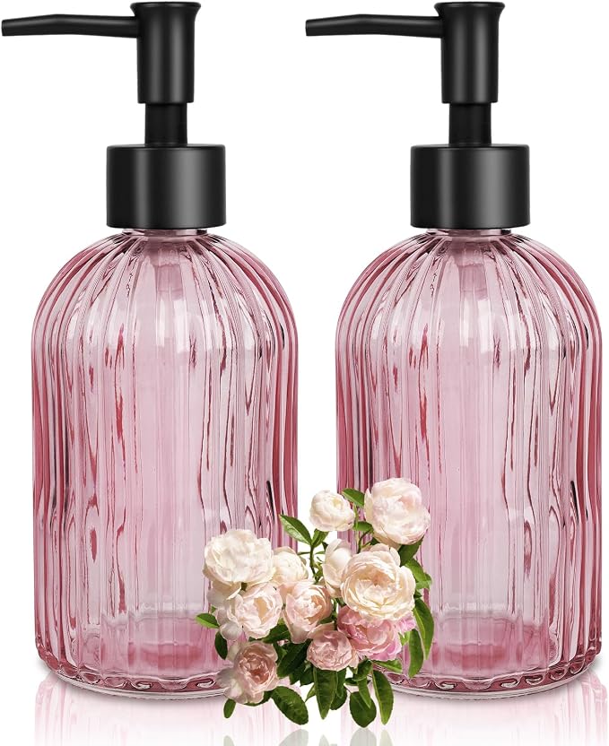 Glass Soap Dispenser with Plastic Pump, Hand Soap Dispenser by Ulable