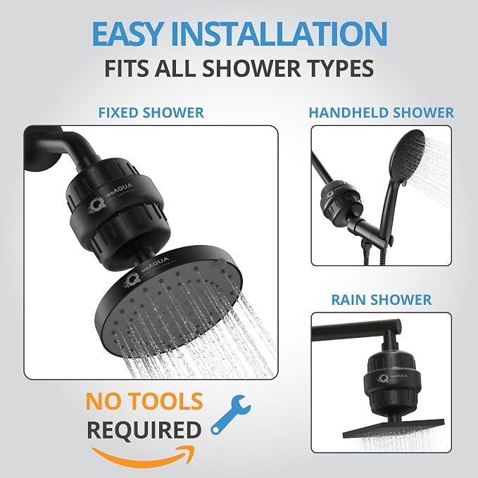 WeAQUA Heavy Duty NO BS Shower Filter – 99% Removal - Image 7