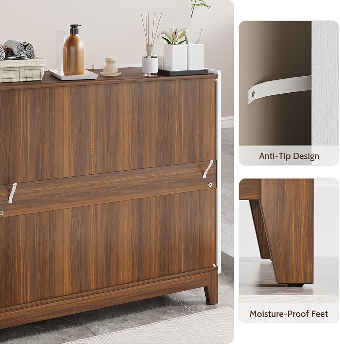 Bathroom Storage Cabinets with Drawers and Doors, Kitchen Storage Cabinet with - Image 7
