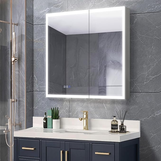 GroGro LED Lighted Bathroom Medicine Cabinet by GroGro