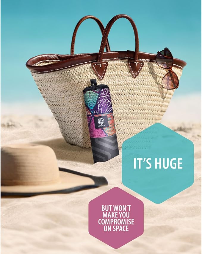 VENTURE 4TH Microfiber Beach Towel: Quick-Dry, Sandproof and Lightweight - Image 4