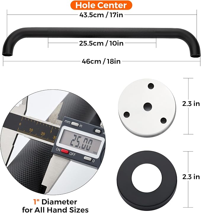 Grab Bars for Shower, 2 Pack 18-Inch Anti Slip Shower Handles for Elderly - Image 4